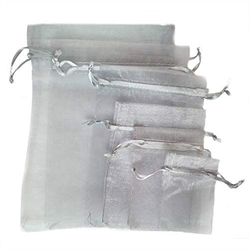 Time to Sparkle 25 Pcs Organza Gift Bags - Silver 20x30cm — view 3