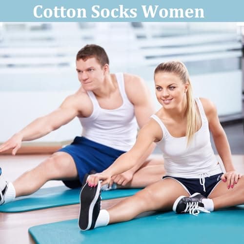 YOCHLEY 7 Pairs Socks Women, Trainer Ankle Sock Cotton Athletic Socks — view 2