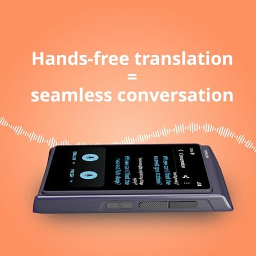 Vasco Translator Q1 | AI Voice Cloning Language Translator Device | 113 Languages | Free Lifetime Internet in Nearly 200 Countries | Slate Blue — view 5