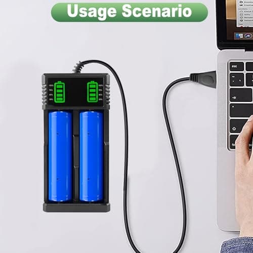 Dual 18650 Battery Charger for 18500 14500 21700 26650 26700 18490 18350 — view 6