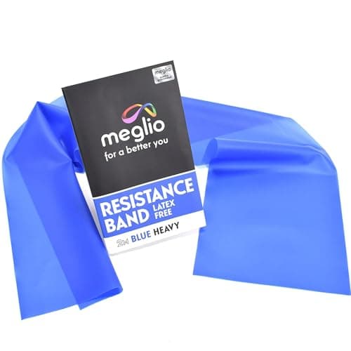 Meglio Resistance Band, 2m, Blue, Latex Free, With Exercise Guide