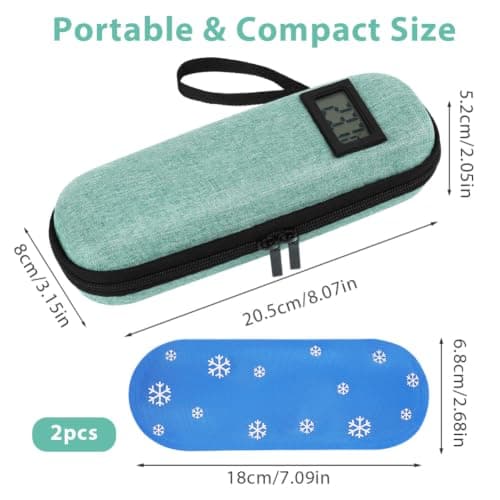 AOOWU Insulin Cooler Travel Case with Temperature Display, TSA Approved — view 2