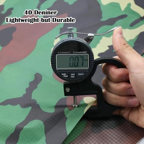 9KM DWLIFE 40D Ripstop Waterproof Camouflage Nylon Fabric (100cm x 150cm), PU Coating Tear Resistant for Outdoor Car Seat Cover,Sewing Material for Crafts (Camouflage A) — view 4