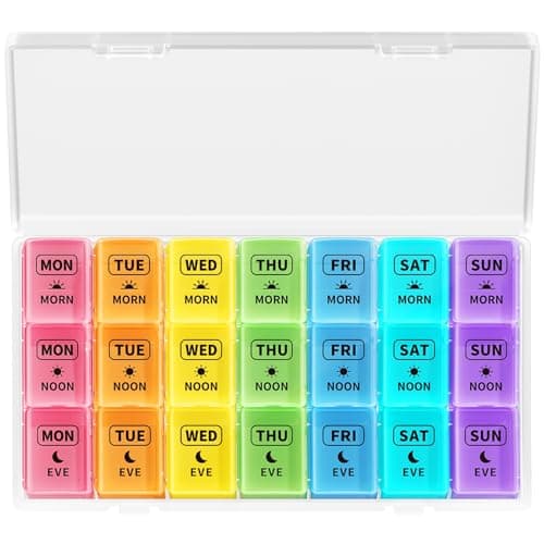 Opret Pill Box 7 Day 3 Times a Day, Weekly Travel Tablet Organiser