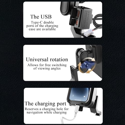 Tktouci Phone Holder for Bike Handlebar GPS Navigation Video Recording Live — view 6