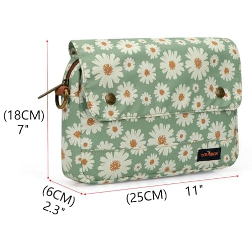 Waterproof Canvas Bike Panniers Bicycle Pouch Handlebar Bag Flower Pattern — view 4