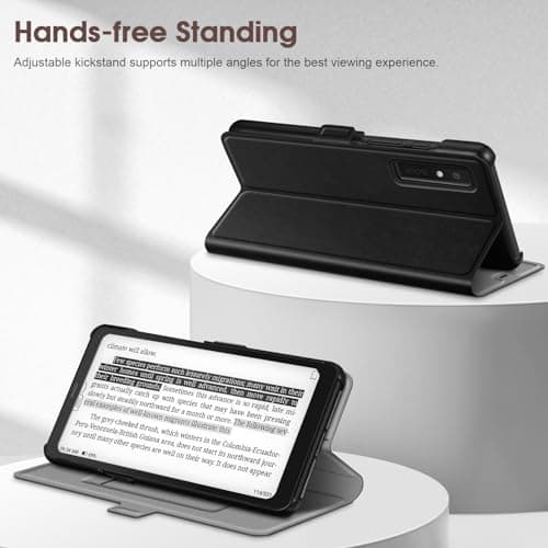Fintie Flip Wallet Kickstand Case for 6.13" Onyx BOOX Palma, Black — view 2
