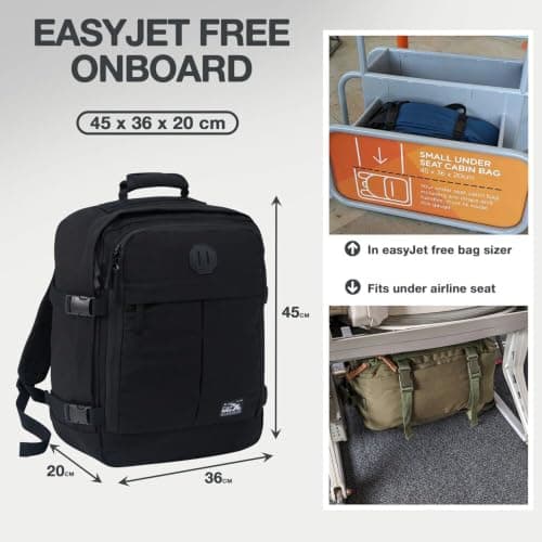 CabinMax Easyjet Cabin Bag 45x36x20 Underseat Cabin Bags & Travel Backpack — view 4
