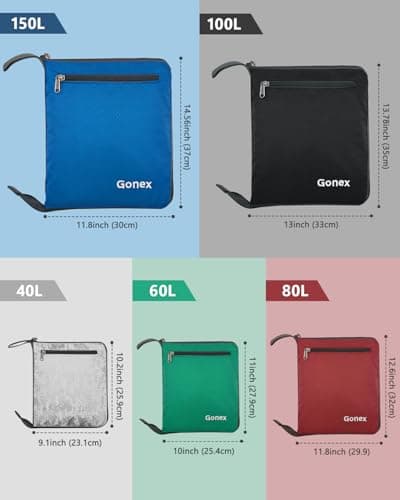 Gonex Foldable Travel Duffle Bag, 60L Lightweight with Shoe Compartment — view 6