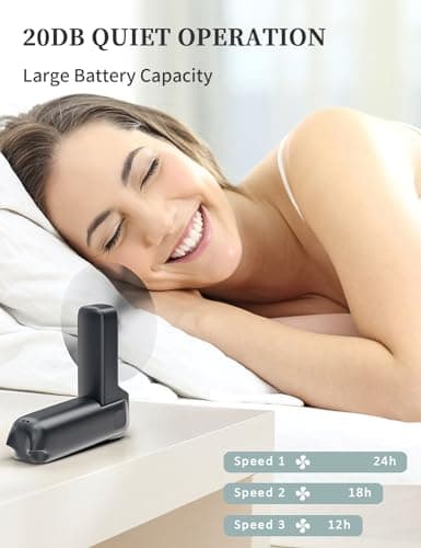 LETSCOL Handheld Mini Fan, 3 in 1 Hand Held Cooling Device, Portable and Personal with Power Bank & Flashlight, Foldable for Travel, Desk, Makeup (Black) — view 3