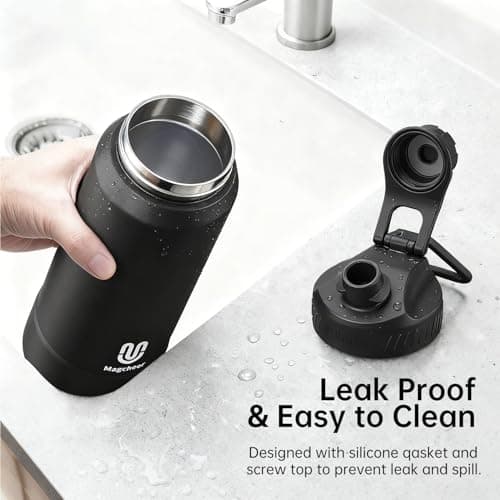 Mgacheer 750ml Insulated Metal Water Bottle with Spout Lid（Lavender） — view 6