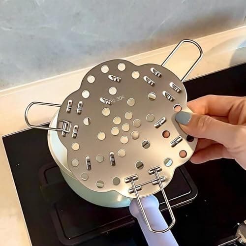 Steamer Basket - Folding Basket 15.6x2.5cm, Adjustable Pot Rack, Durable Kitchen Tool | Home Travel Camping Restaurant Dumplings Fish Pan Cooker Meal Prep Cooking Accessory Universal — view 3