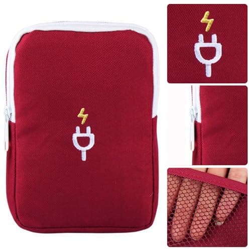 Electronics Travel Organizer,Waterproof Tech Accessories Travel Case Pouch | Charger Case for Cable, Charging Cords, Charger, Ph, Earbuds, Bank — view 5