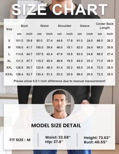 Ekouaer 3 Pack Thermal Vests for Men Long Sleeve Tops, White 3 pcs XXL — view 6