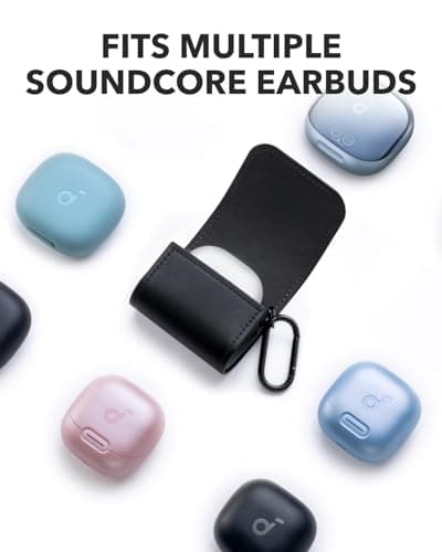 soundcore by Anker, Earbuds Travel Case, Fits Multiple soundcore Earbuds, Anti-Scratch, Portable, Magnetic Closure, Black — view 2