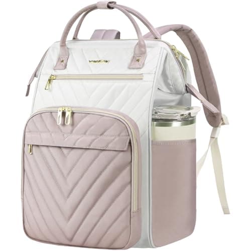 VANKEAN Laptop Backpack Women, 17 Inch Backpacks College Work Dusty Pink