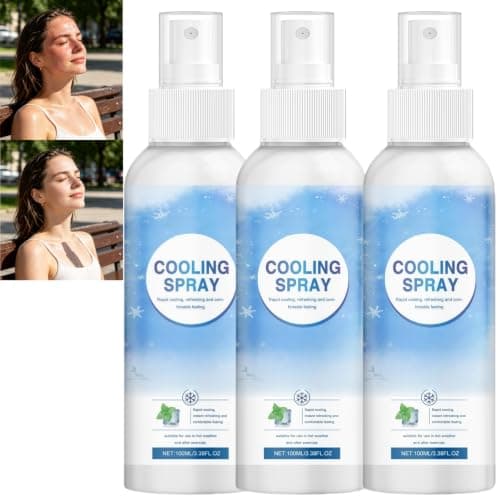 Ultimate Cooling Spray Extreme Weather Protection, Portable Outdoor Body Freshener, Lightweight Quick-Dry Fabric Mist, Instant Summer Sports Refresher, Non-Sticky Travel Size Cooler Gear (3pcs)