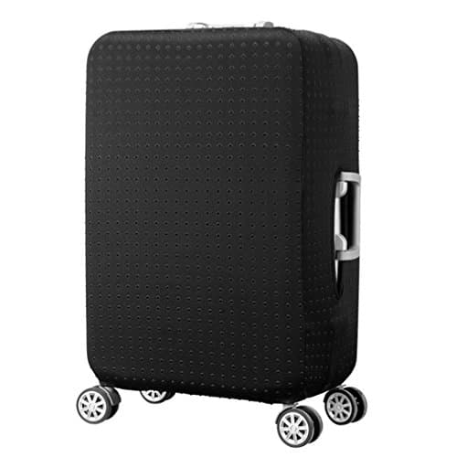 7-Mi Water Resistant Print Trolley Case Protective Cover for 23/24/25 Luggage Spandex Washable Anti-Scratch Travel Suitcase Protector M Black