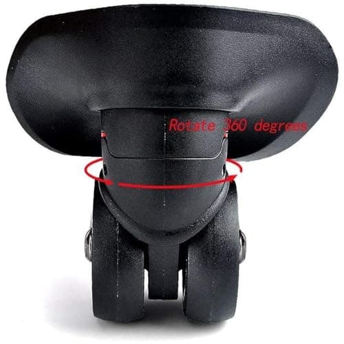 LHKJ 2 pcs Luggage Suitcase Wheel Black Replacement Axles 49mm + Screw Repair Kit — view 4