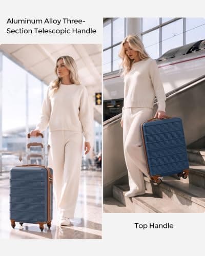 COOLIFE Cabin Suitcase 55x35x20cm for Ryanair, Cabin Backpack 40x30x20cm — view 6