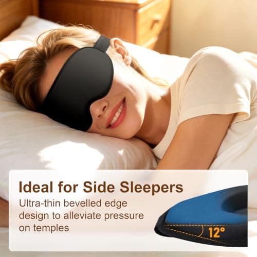 Gritin 100% Blackout Sleep Eye Masks for Women&Men, Side Sleepers Friendly — view 4