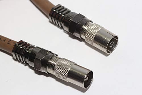 Universal Satellite and Aerial Extension Cable Kit With Cable Clips and Adaptors (10M, Brown) — view 6