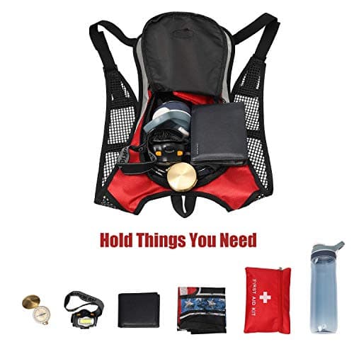LanXin 5L Small Hiking Backpack Waterproof Tear-Resistant Hiking Daypack with Reflective Strip,Great for Hiking, Running, Cycling, Camping, Skiing, Outdoor Activities, Black (5L) — view 6