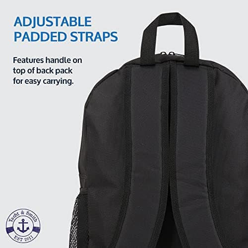 Yacht & Smith 12 Pack Backpack, Bulk 17 inch Lightweight Outdoor Travel Gym Corporate Events Bag, 12 Pack Black, 17 Inch, Travel Backpacks — view 5