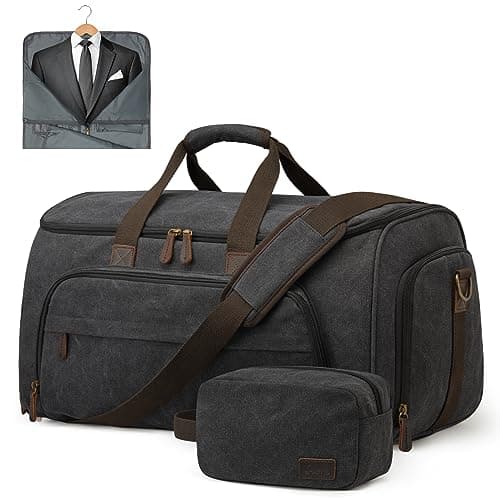 S-Zone Carry On Garment Bag for Travel Convertible Garment Duffle Bag Suit Bags for Men Women Travel 2 in 1 Hanging Suitcase Business Travel Bag with Toiletry Bag