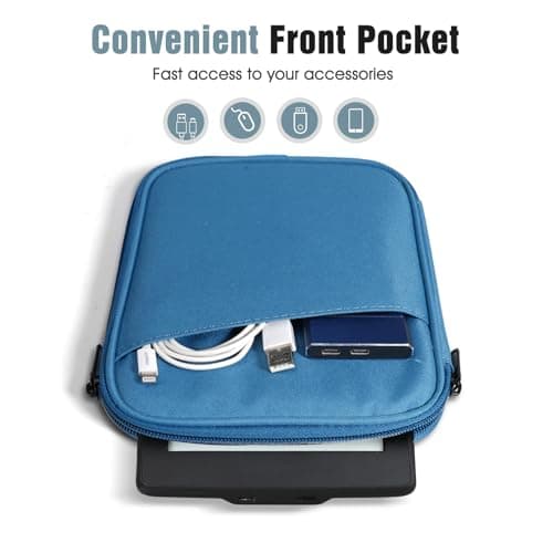 TiMOVO 6-7 Inch Sleeve Bag for eReader, Peacock Blue — view 6