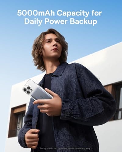 Baseus Picogo AM41 Power Bank, 0.3" Ultra Slim 5000mAh Magsafe Powerbank, PD 20W Fast Charging, Portable, Mini Wireless Magnetic Battery Pack with USB C Cable for iPhone 17 Air/16/15/14/13, Space Grey — view 6