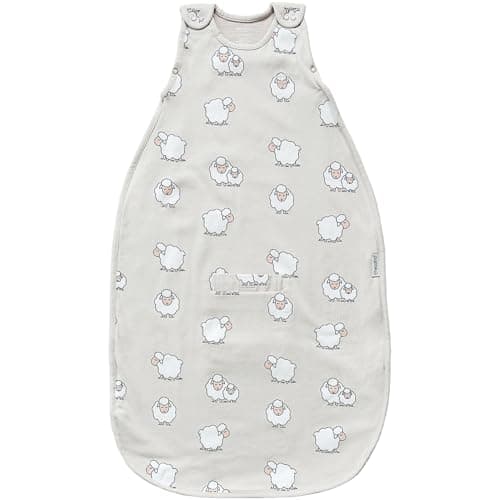 Woolino Ultimate 4 Season Baby Sleeping Bag - Merino Wool Baby Sleep Sack, Organic Cotton Outer, Temperature Regulating Year Round Wearable Blanket, Adjustable Universal Size 2-24 Months - Sheep