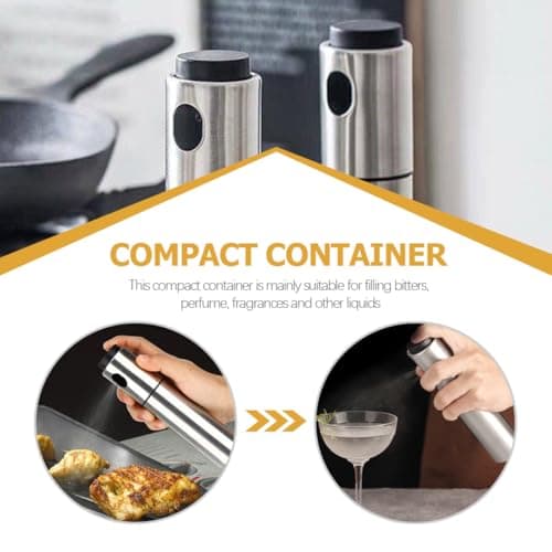 LABRIMP Portable Stainless Steel Bitters Spray Bottle for Liquids with Dosage Control, Light in Weight and Travel Friendly Cocktail Bar Accessory — view 3