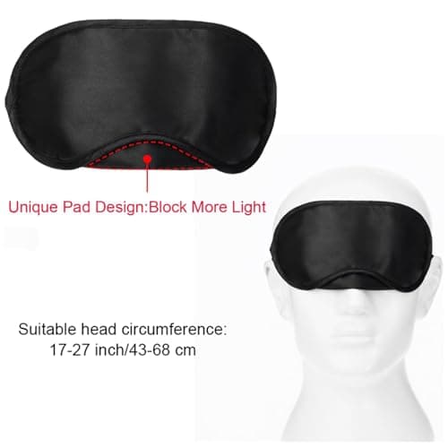 10 Pack Eye Mask Shade Cover Blindfold Travel Sleep Cover with Nose Pad, Black — view 3
