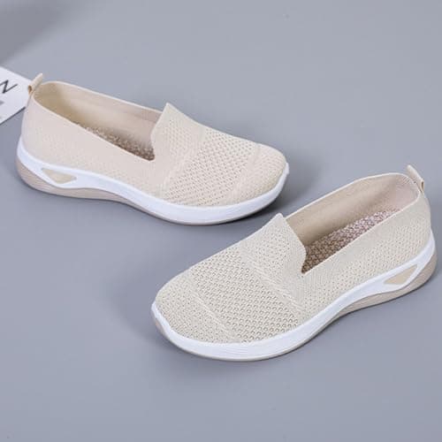 cfpqv Slip On Trainers Women's Orthopaedic Shoes Lightweight Mesh Sports Shoes Breathable Trainers Walking Shoes Gym Fitness Running Shoes Running Walking Road Running Shoes Bequme Slip-On Shoes Size — view 6