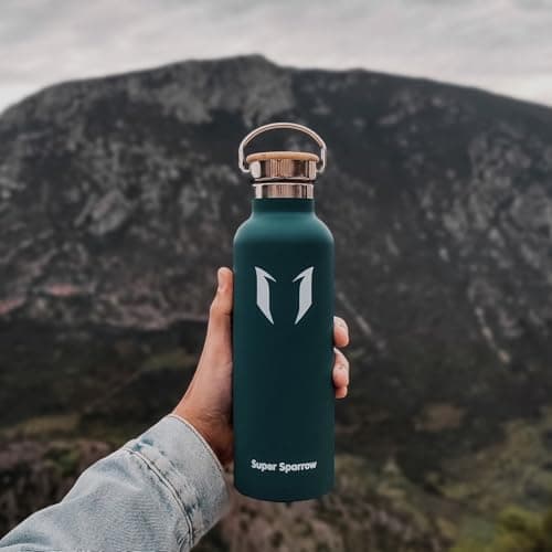 Sparrow Insulated Water Bottle with Straw - Metal Water Bottles 1L — view 6