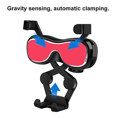 Bewinner Adjustable Car Phone Holder, Gravity Design for 4-7 Inch (Red) — view 3