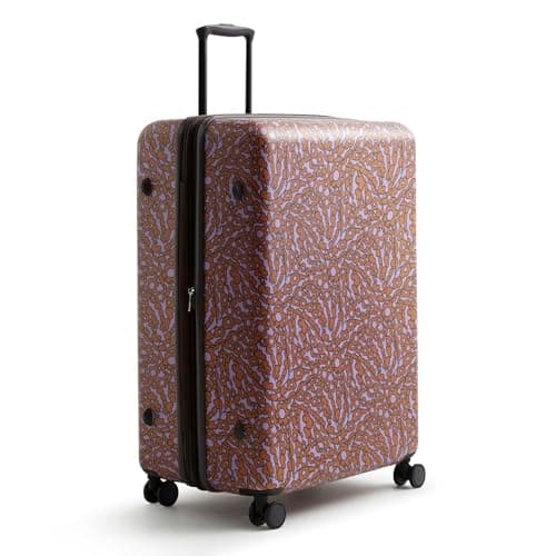 Vera Bradley Women's Hardside 29-inch Adair Spinner Suitcase Luggage, Tiny Garden Lavender Frost, One Size