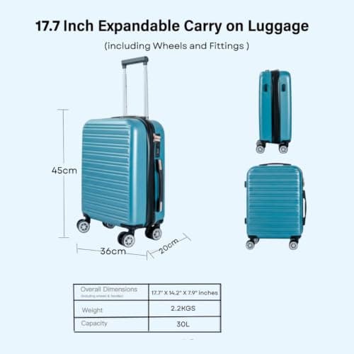 Underseat Travel Case, Teal, 45x36x20cm — view 2