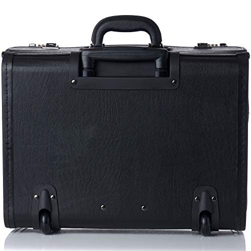 alpine swiss Rolling 17" Laptop Briefcase on Wheels Attache Lawyers Case Legal Size Black — view 6