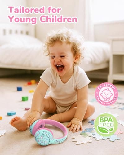 iClever BTH27 Toddler Headphones CPC Certified for 2+ Year Old Travle/iPad — view 4