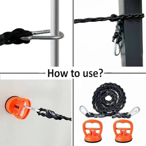 Retractable Portable Clothesline for Travel, Tri-Braided Line with Strong Suction Cups and Metal Hooks, for Indoor and Outdoor Laundry Drying, Camping Accessories — view 2