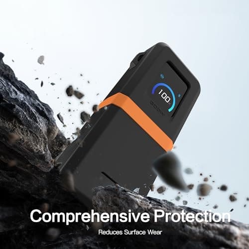 Silicone Protective Case for Anker Prime Power Bank 26250mAh/300W With Hanging Holes, Skin-Friendly Anti-Lost Protective Cover for Anker Power Bank A110A (Black) — view 6