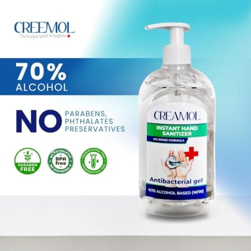 2 x 500ml Instant Hand Sanitiser Gel - 70% Alcohol Antibacterial, No Rinse — view 3