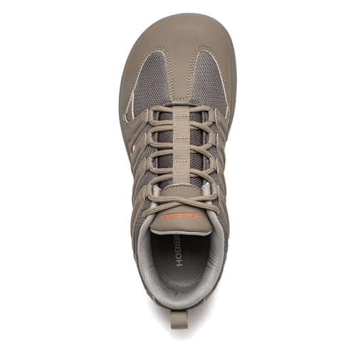 HOBIBEAR Wide Barefoot Shoes Men Women Walking Trail Running Sneakers | Zero Drop Sole | Lightweight Comfortable Brown — view 3