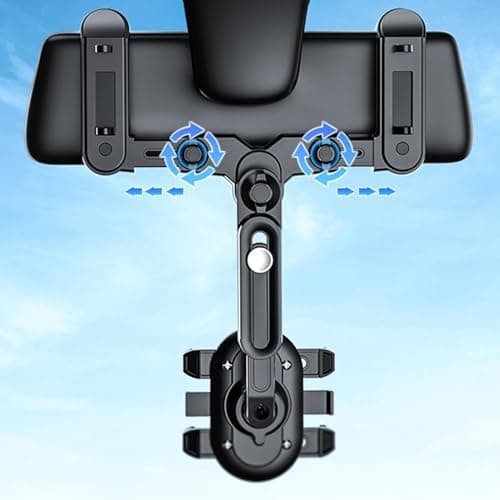 Rearview Mirror Phone Holder For Car 360° Rotatable Auto Phone Holder — view 4