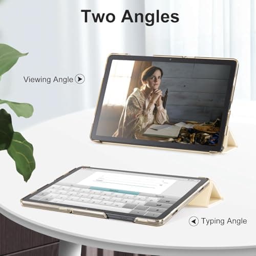 CoBak for Samsung Galaxy Tab A11+ Plus 11 Inch 2025/A9+ Plus 2023 - PU Leather Smart Cover for Tab A11+, Translucent Hard Shell, Multi-Viewing Angles, Gold — view 3