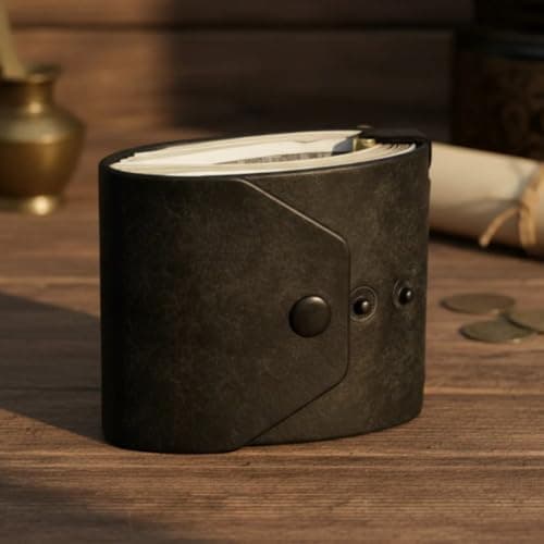 Sslvya Cash Wrap Wallet, Leather Money Holder, Slim Leather Fast Access Money Holder, Cash Organizer with 3 Adjustable Snaps, Compact Bill Holder — view 5