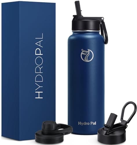 HydroPal Vacuum Insulated 500ml Stainless Steel Water Bottle with Dual Lids