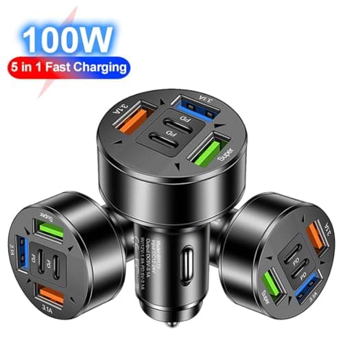 Car Charger Adapter 100W USB C Multi Port Charger — view 4